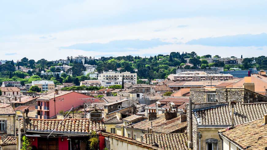 Vue de Nîmes pendant Hotel Séminaire