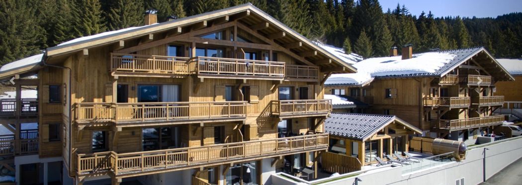 Chalet les Amaillis avec le SPA au centre.