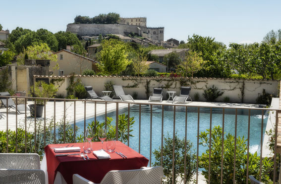 Terrasse avec vue à la Ferme Chapouton